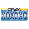 Nevada License Plate Ornament w/ Mirrored Back (8 Square Inch)